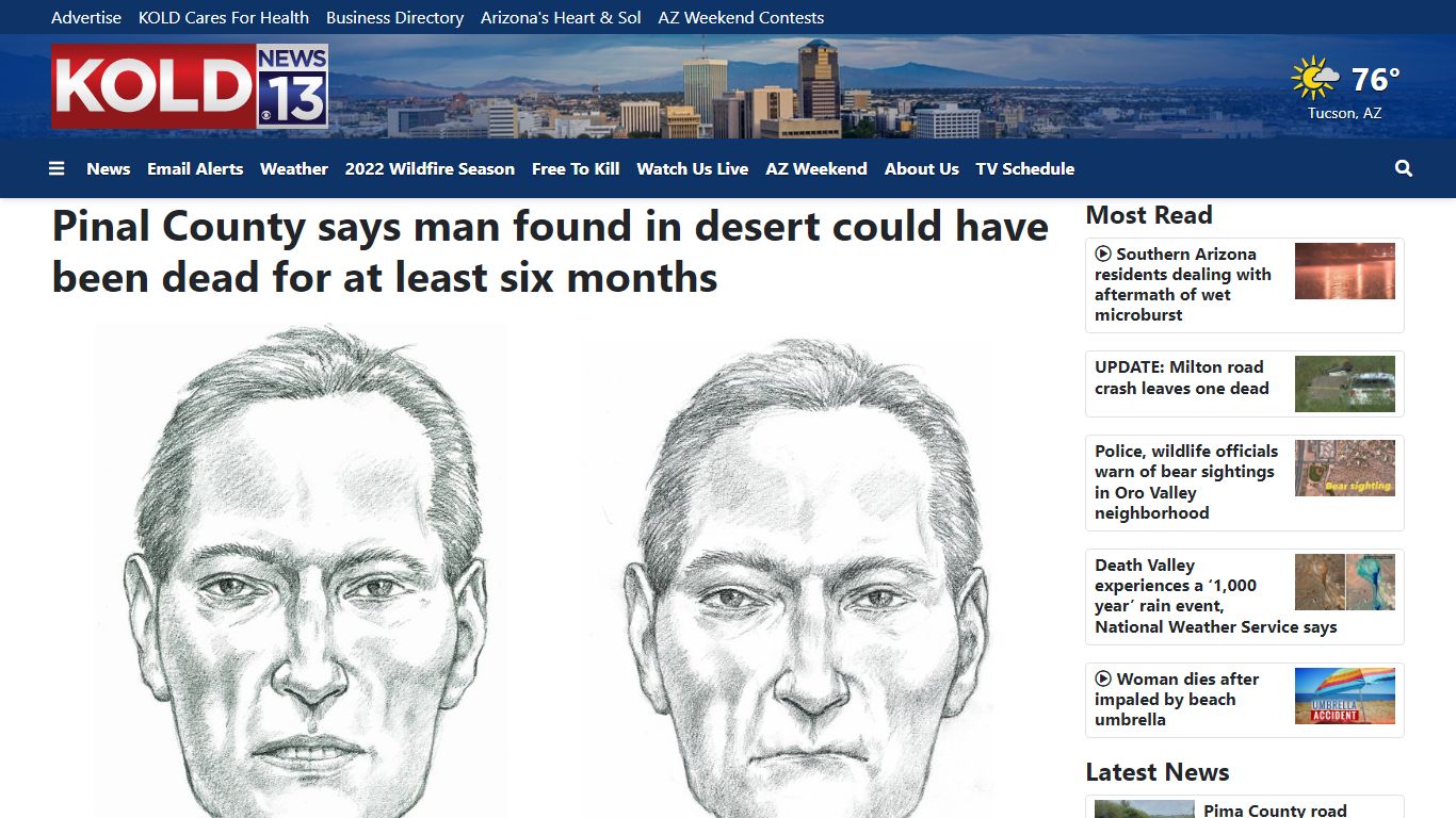 Pinal County says man found in desert could have been dead ...